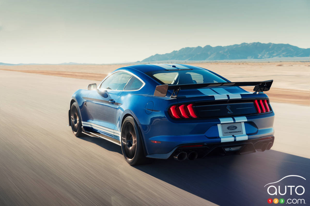 Ford Mustang Shelby GT500 2020, trois quarts arrière